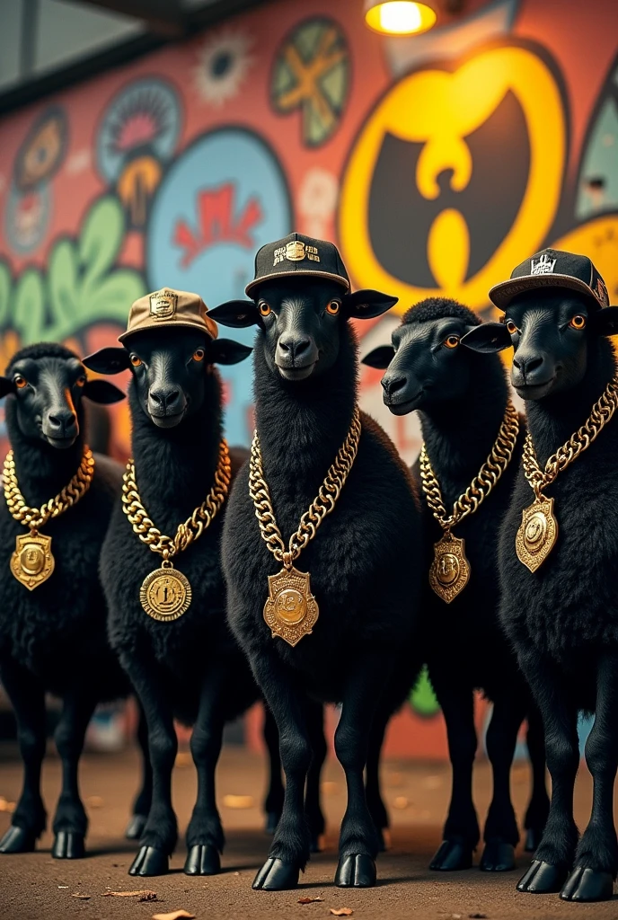 Group of 8 Animal Black Sheep .. Wu-Tang Clan style