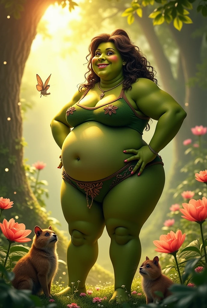 Fiona ogre With wide hips and a big butt and a flat stomach