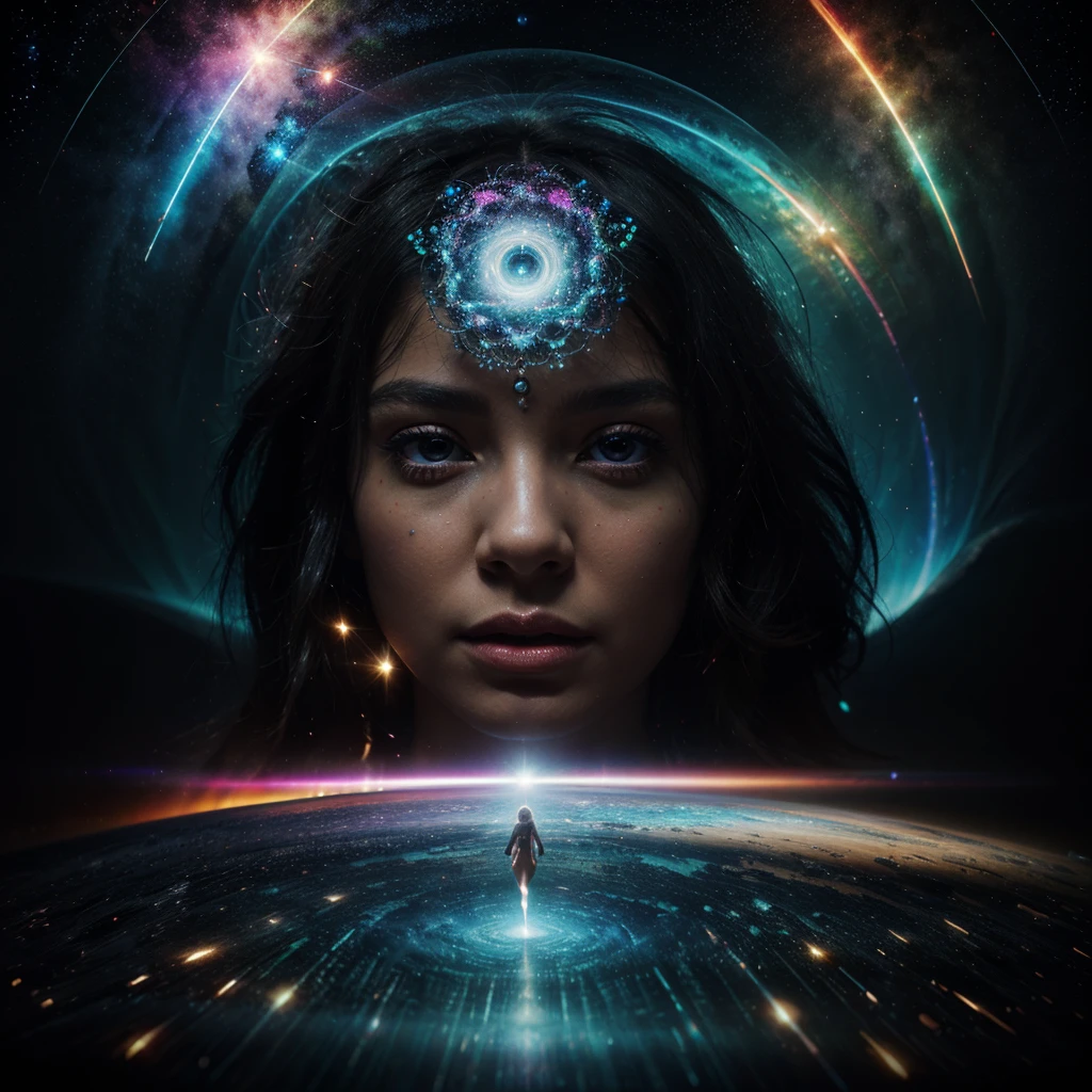 a naked girl inside a black hole, lots of light and rainbow sparks, hyper detailed, 8k, masterpiece, unreal engine, cinematic lighting, volumetric lighting, intricate details, photorealistic, highly detailed, dramatic lighting, glowing lights, vibrant colors, stunning, beautiful, elegant, graceful, ethereal, mystical, mesmerizing, awe-inspiring, surreal, imaginative, captivating, hypnotic, enchanting, otherworldly, celestial, cosmic, galactic, transcendent, sublime, profound, extraordinary, visionary, innovative, avant-garde, experimental, cutting-edge, groundbreaking, genre-blending, genre-defying, genre-bending, genre-subverting, genre-redefining, genre-expanding, genre-evolving, genre-revolutionizing, genre-transforming, genre-transcending