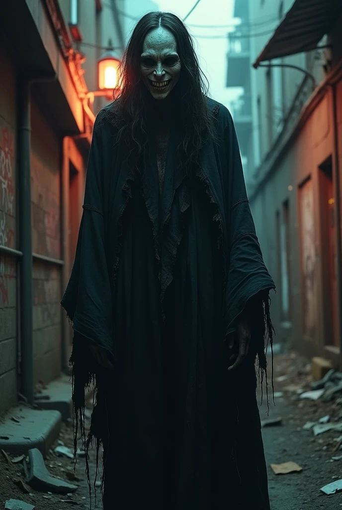 Create a character that is very, very scary and realistic