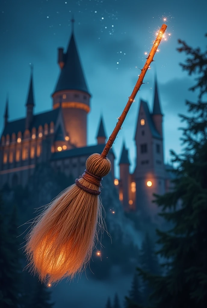 create an image of a harry potter broom