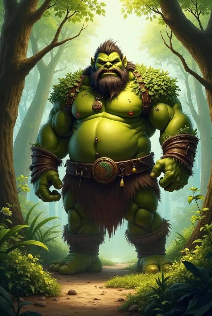 Hairy orc with a gigantic butt