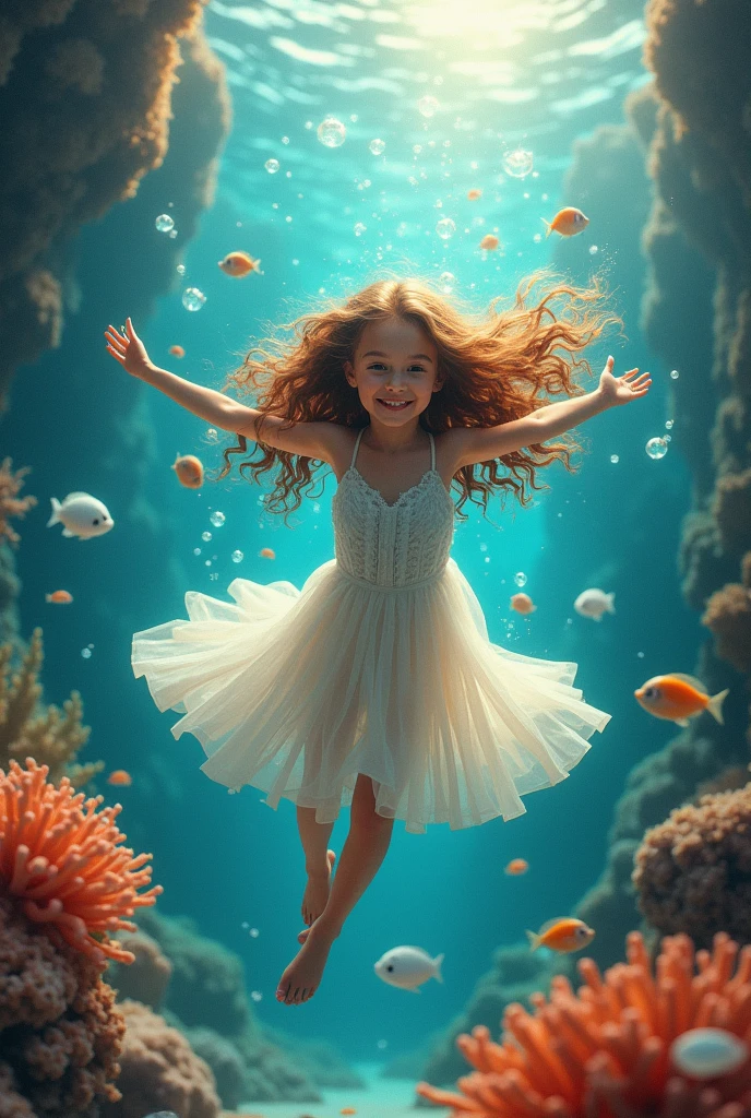 A young girl drowning in pleasure.