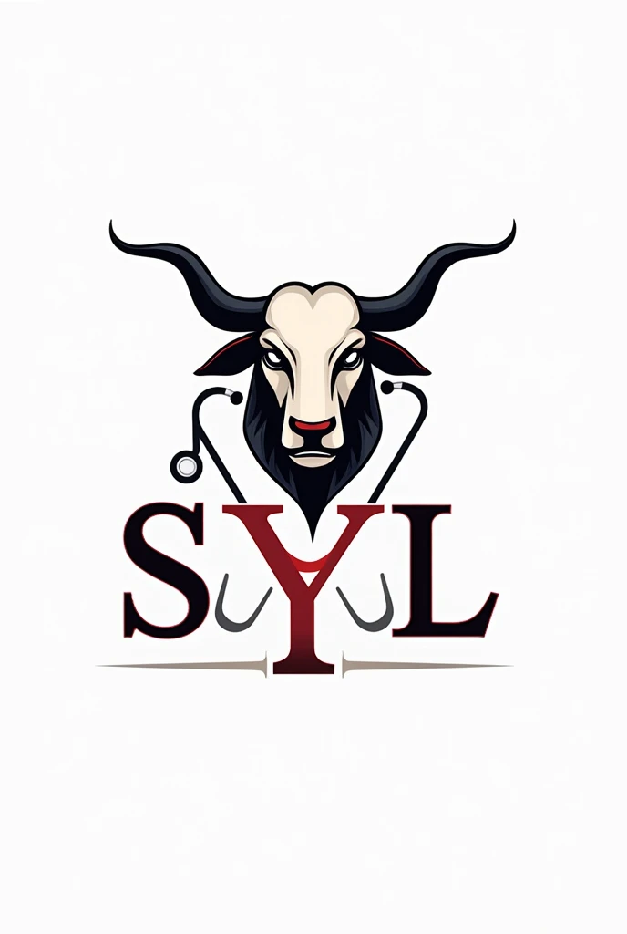 Logo with initials "S y L", Name "SleyLor", bull Head, stethoscope