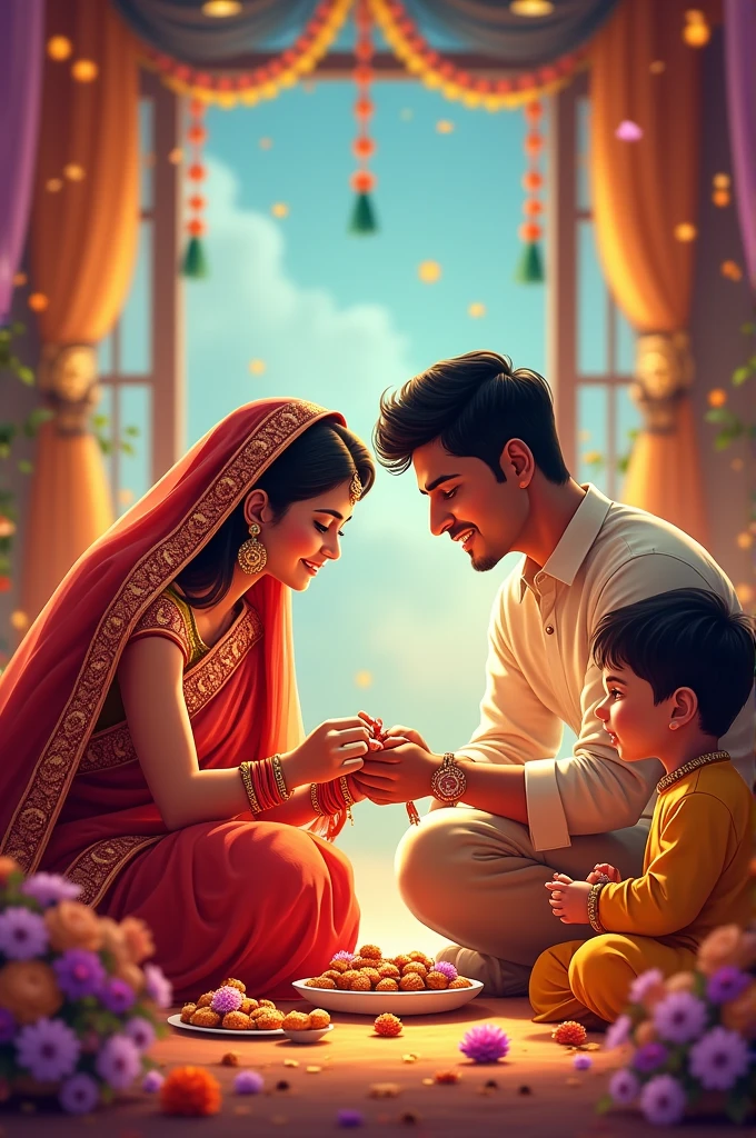 Salvrate raksha bhandan  all family members bahi bhan salvrate raksha bandhan 