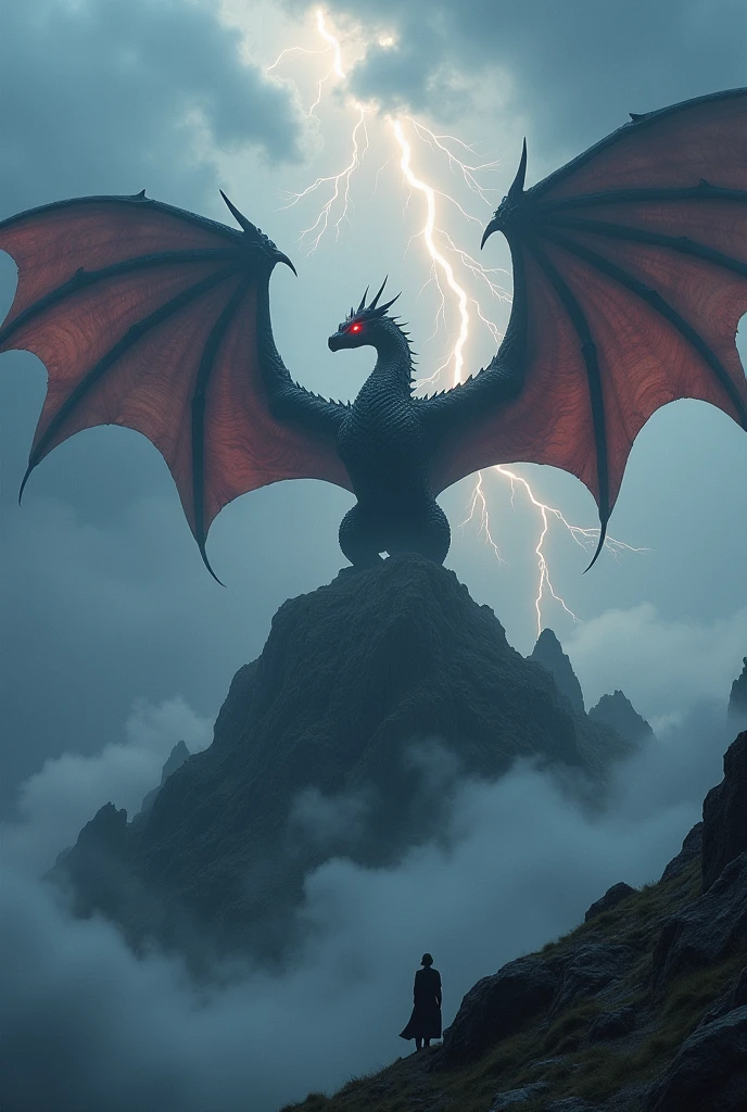 The biggest dragon in the world, much bigger, black in color