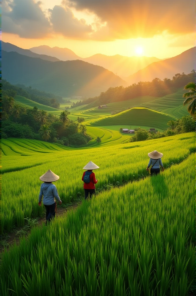 Rice paddies in the countryside