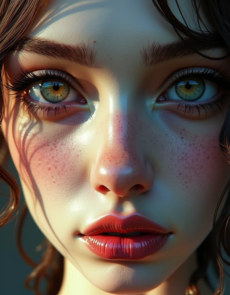 high fashion model influenced by Giuseppe Arcimboldo, her eyes and face fixed on the camera lens, short image, symmetrical eyes, ultra hd, realistic, vivid colors, highly detailed, UHD drawing, pen and ink, perfect composition, beautiful detailed intricate insanely detailed octane render trending on artstation, 8 k artistic photography, photorealistic concept art, soft natural studio lighting, chiaroscuro, award - winning photograph, masterpiece, oil on canvas, raphael, caravaggio, greg rutkowski, beeple, beksinski, giger