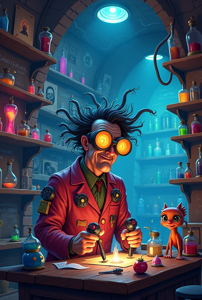 The secret lab of a Disney-style evil doctor