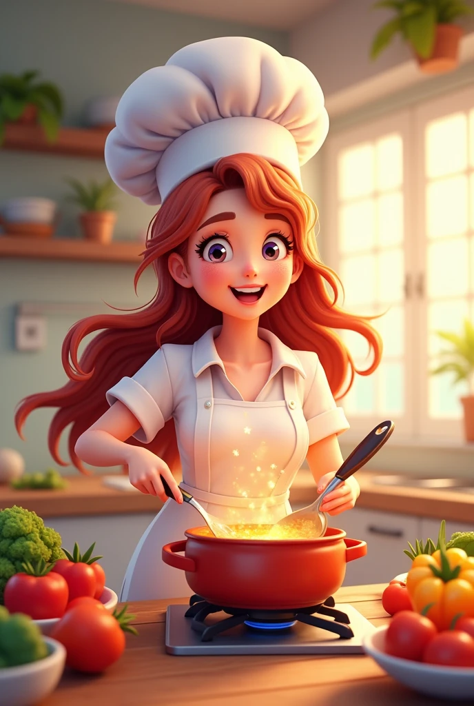 cooking animated femenine without words logo

