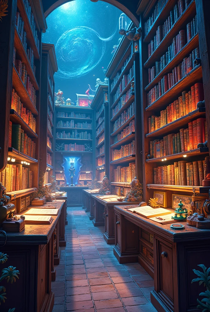 Secret laboratory of books and Disney-style machines