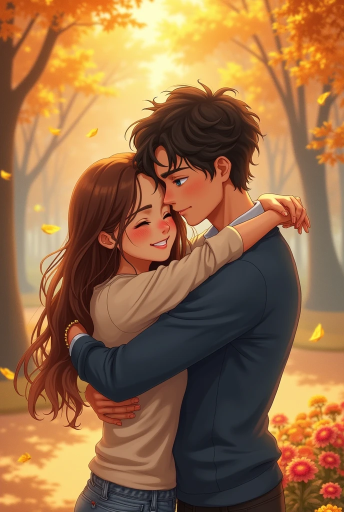 Hugging between two people 