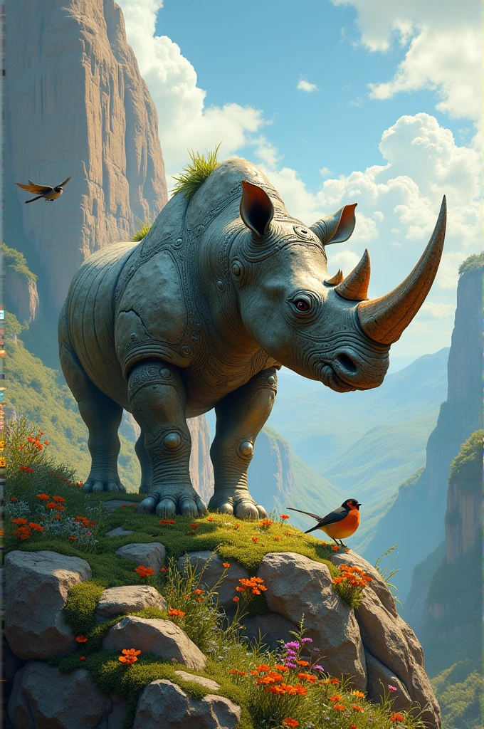 Rhino and falcon