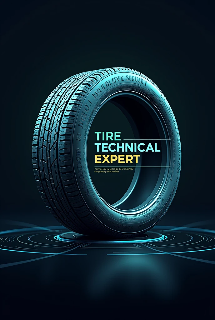 　TIRE　TECHNICAL　EXRERT lettering　Tire illustration　A logo to project professionalism worldwide　