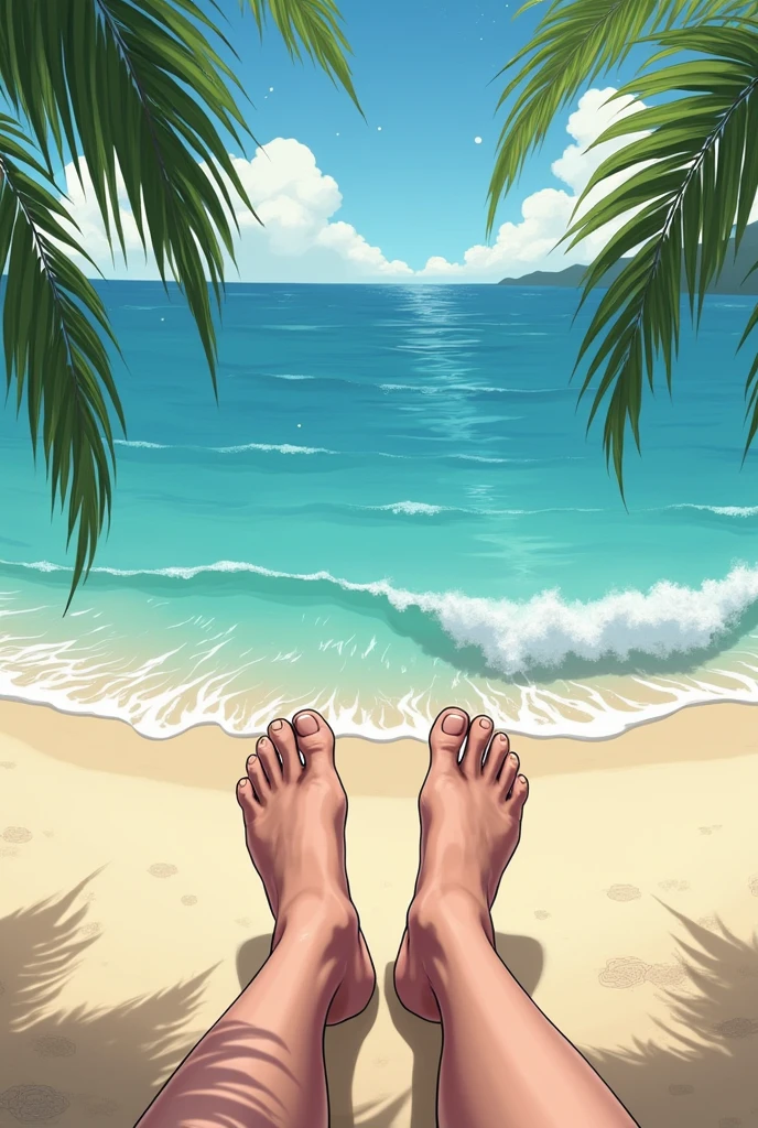 Dibujo animado con estilo realista y profesional de las plantas de los pies de Naruto Uzumaki
Que las plantas de los pies se vean de frente e ilumina sus pies 👣 detalla los dedos y la planta del pie
Que este sentado y sonriendo en la playa sin usar traje de baño ni camisa
