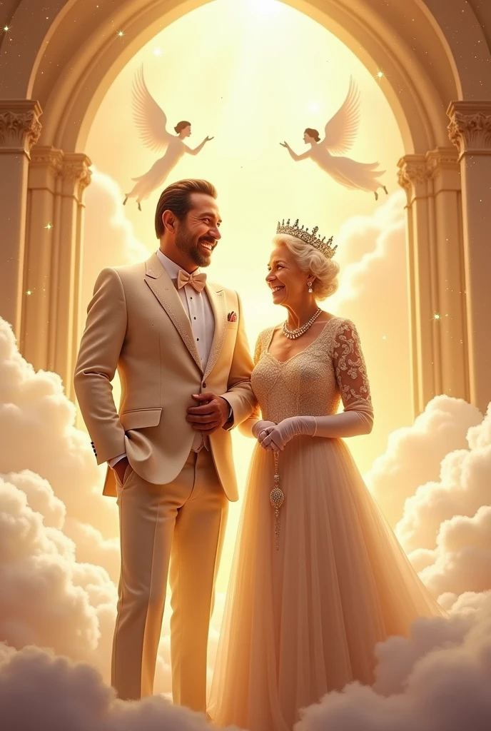 Silvio Santos and Elizabeth Queen in heaven