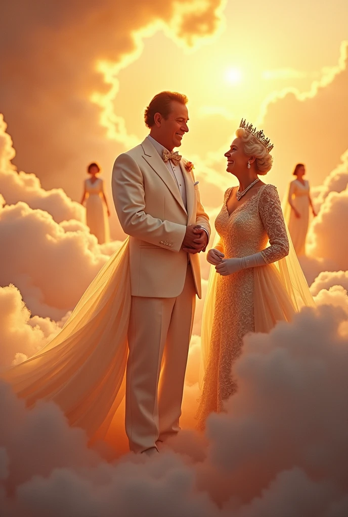 Silvio Santos and Elizabeth Queen in heaven