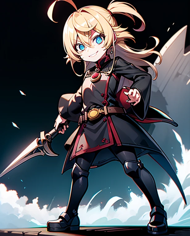 Degurechaff asked, uniforne miitar, evil smile, small stature, killer eyes