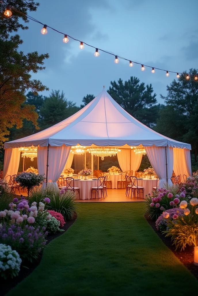 Image of a 12x6 meter white event tent 

