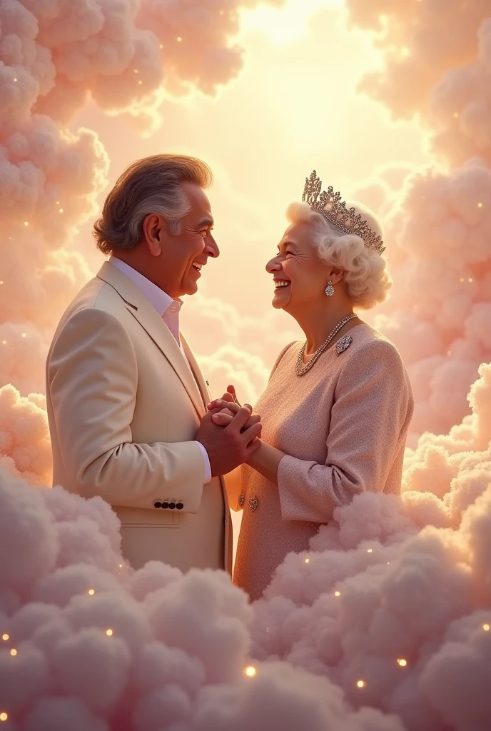 Silvio Santos and Elizabeth Queen in heaven