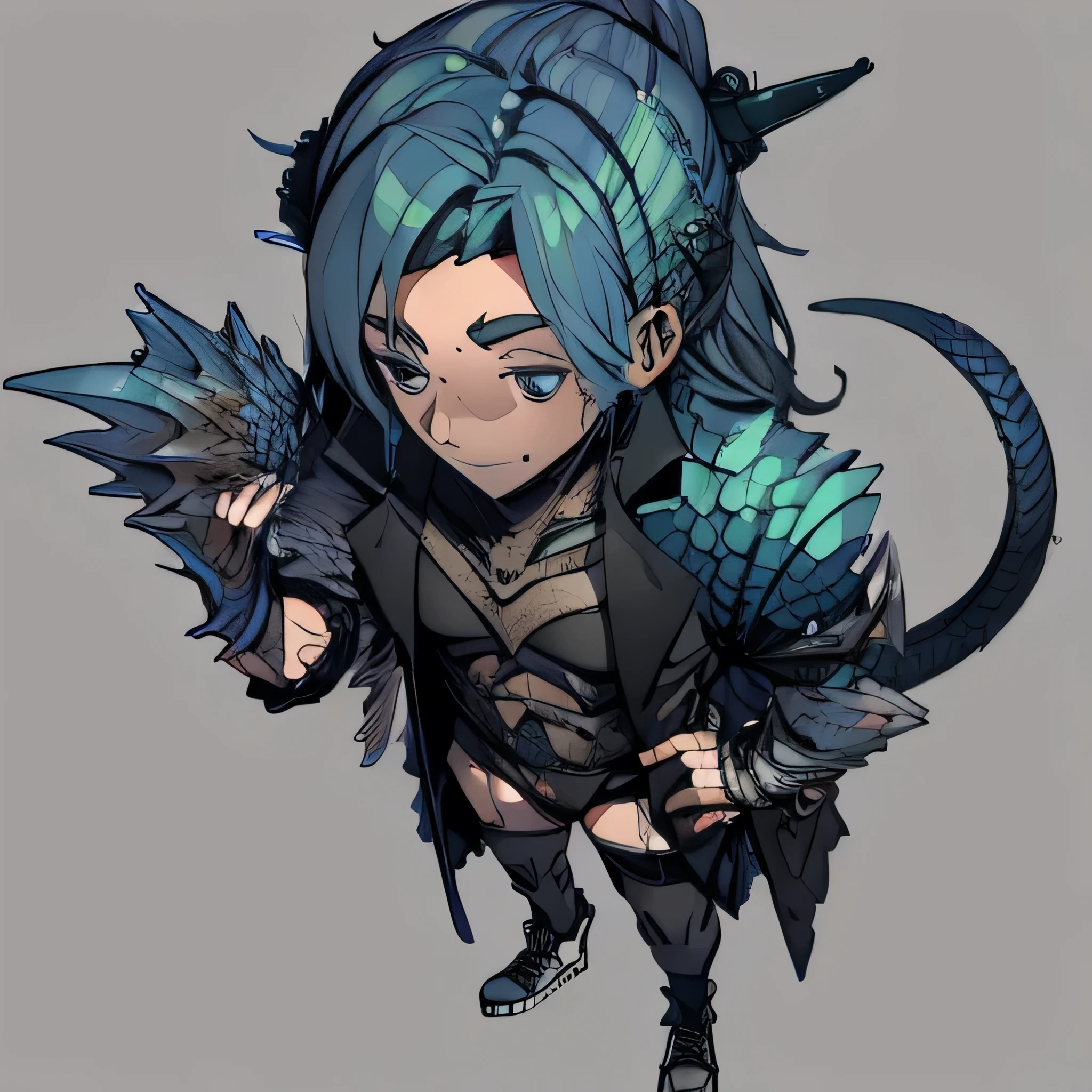 man with scales