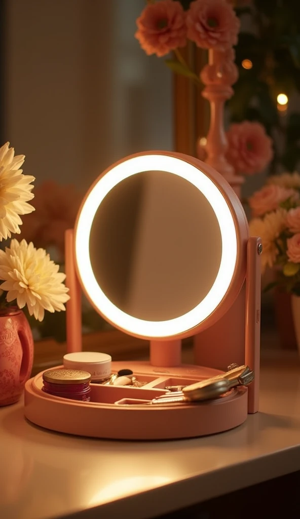 (This Raksha Bandhan, surprise your beloved Didi with the perfect gift: a stylish round makeup mirror that lights up her beauty routine. With just a touch, the LED light illuminates her reflection, showcasing her radiance. Featuring three adjustable color settings, this mirror adapts to any environment, ensuring she looks her best, day or night.

But it’s not just a mirror! It doubles as a chic storage solution for her grooming essentials, keeping everything organized in one place. Plus, it’s conveniently rechargeable via micro USB, making it perfect for on-the-go use.

Show your love and appreciation with this thoughtful gift that combines functionality and elegance. Make this Raksha Bandhan memorable—click the link in the bio to purchase now!

Citations:
[1] https://economictimes.indiatimes.com/top-trending-products/gifts/elevate-your-raksha-bandhan-celebration-with-premium-gifts-for-your-brother/articleshow/111958059.cms
[2] https://www.amazon.in/makeup-mirror-with-light/s?k=makeup+mirror+with+light
[3] https://www.flipkart.com/beauty-and-grooming/makeup/makeup-accessory/hand-mirror/bracelet-rakhi~typematerial/pr?otracker=categorytree&page=10&sid=g9b%2Cffi%2Cssf%2Cgjj
[4] https://autohomekart.com/products/makeup-box-led-mirror
[5] https://www.meesho.com/best-led-lamp-raksha-bandhan-gift-for-sister-and-brother/p/768qd6
[6] https://primepick.co.in/products/led-rechargeable-travel-vanity-mirror
[7] https://www.vega.co.in/professional/blog/post/best-makeup-brushes-to-gift-for-raksha-bandhan.html
[8] https://www.lakmeindia.com/blogs/trends/makeup-kit-to-gift-your-sister-on-raksha-bandhan