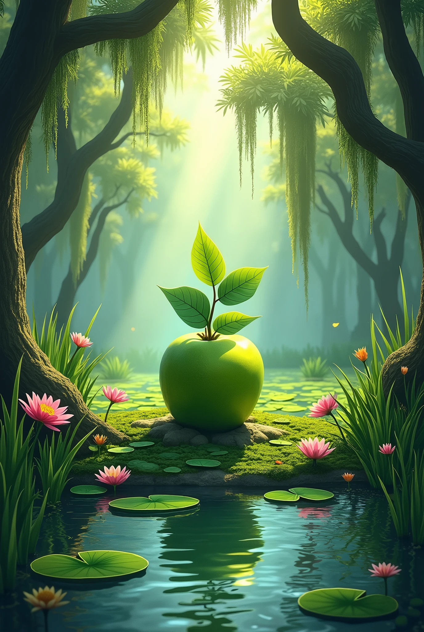 Design a nutrition symbol in a swamp