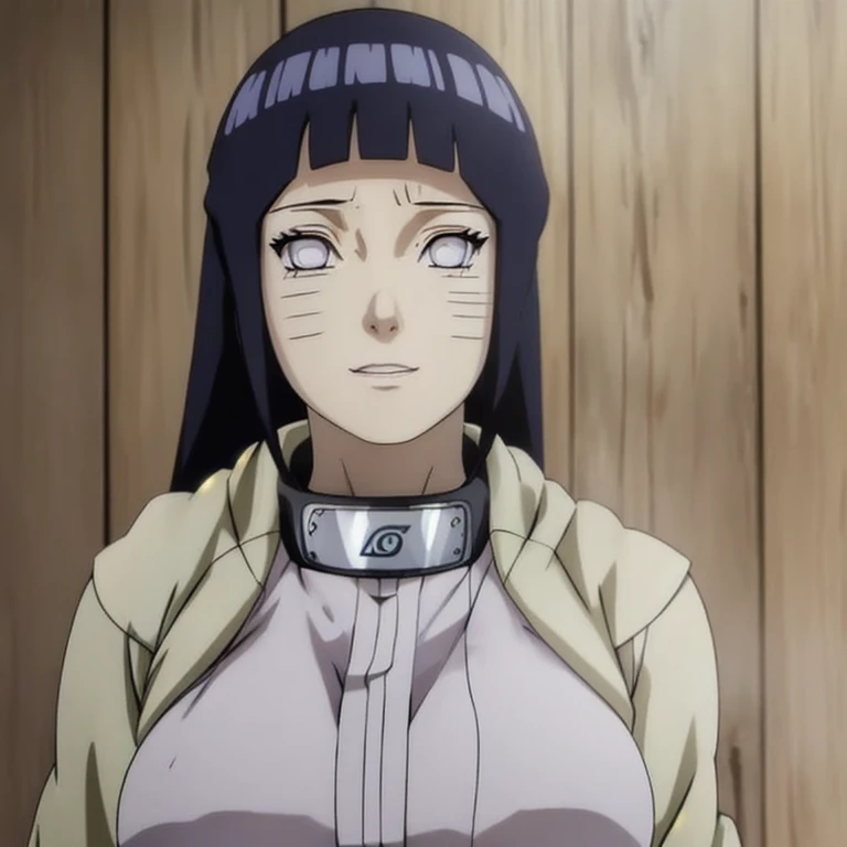 A beautiful mature woman, 34 years old, Hinata Hyuuga Uzumaki, character from Boruto: Next Generations, detailed realistic portrait, large breasts, short dark hair, wearing housewife clothes, pale skin, serene expression, intricate detailed face, delicate features, beautiful eyes, cinematic lighting, photorealistic, digital art