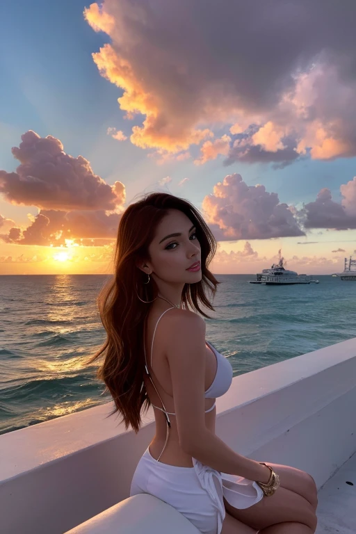 High-profile celebrities sexy Miami sunset