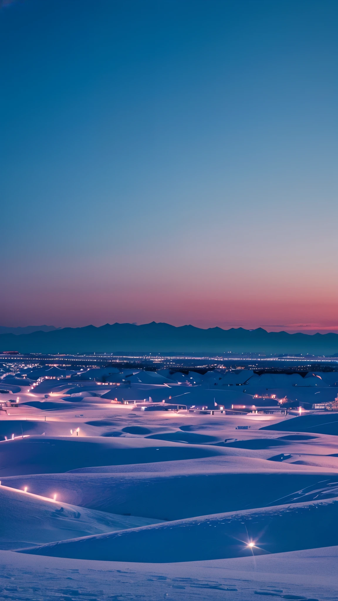 One world is fixed in color, but、Softly illuminated.The sky is fixed in a land of unimaginably cold colors,in contrast.