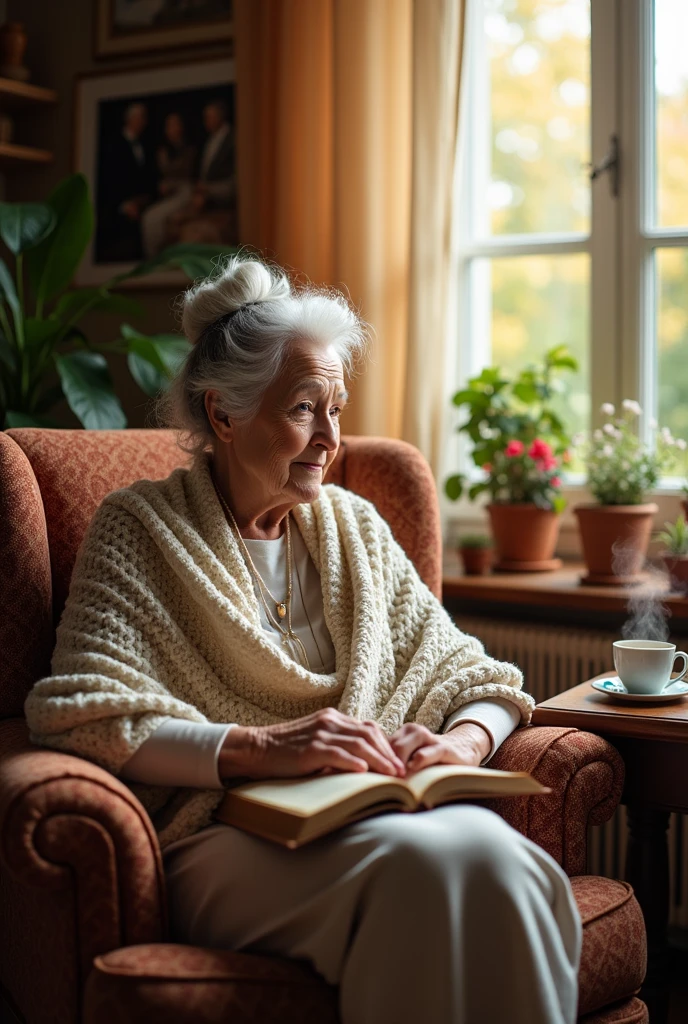 An elderly woman