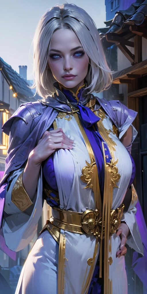 ((Лучшее качество)), ((шедевр)), (подробный), dark elf with dark skin and white hair wearing only erotic cloth visible pubic hair