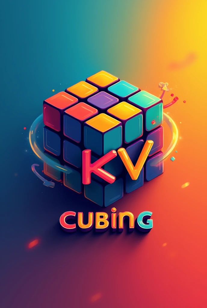 YouTube channel logo for channel about Rubik’s cubes and the name is KVR Cubing