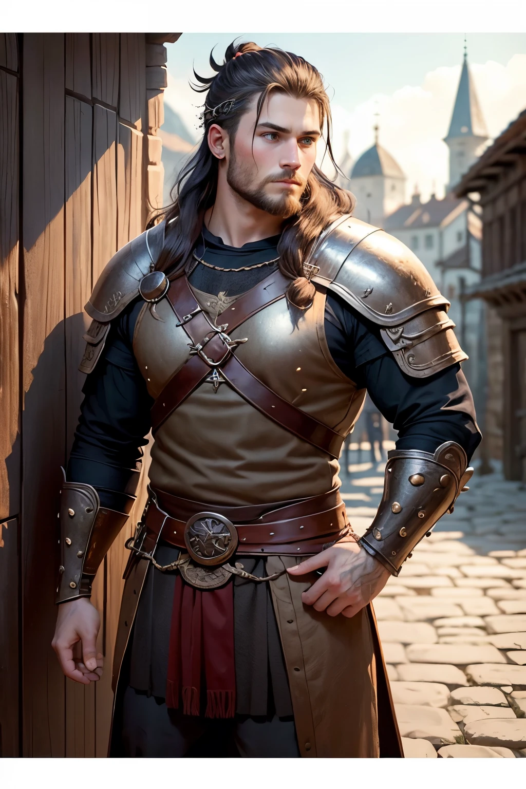 young, viking, viking culture, with bows in hands, training, Game of Thrones style, medieval, Short hair with bangs, male chauvinist, male, (((young))).