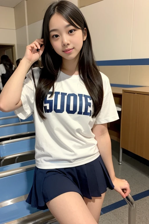 High school girl on all foursｔshirt
