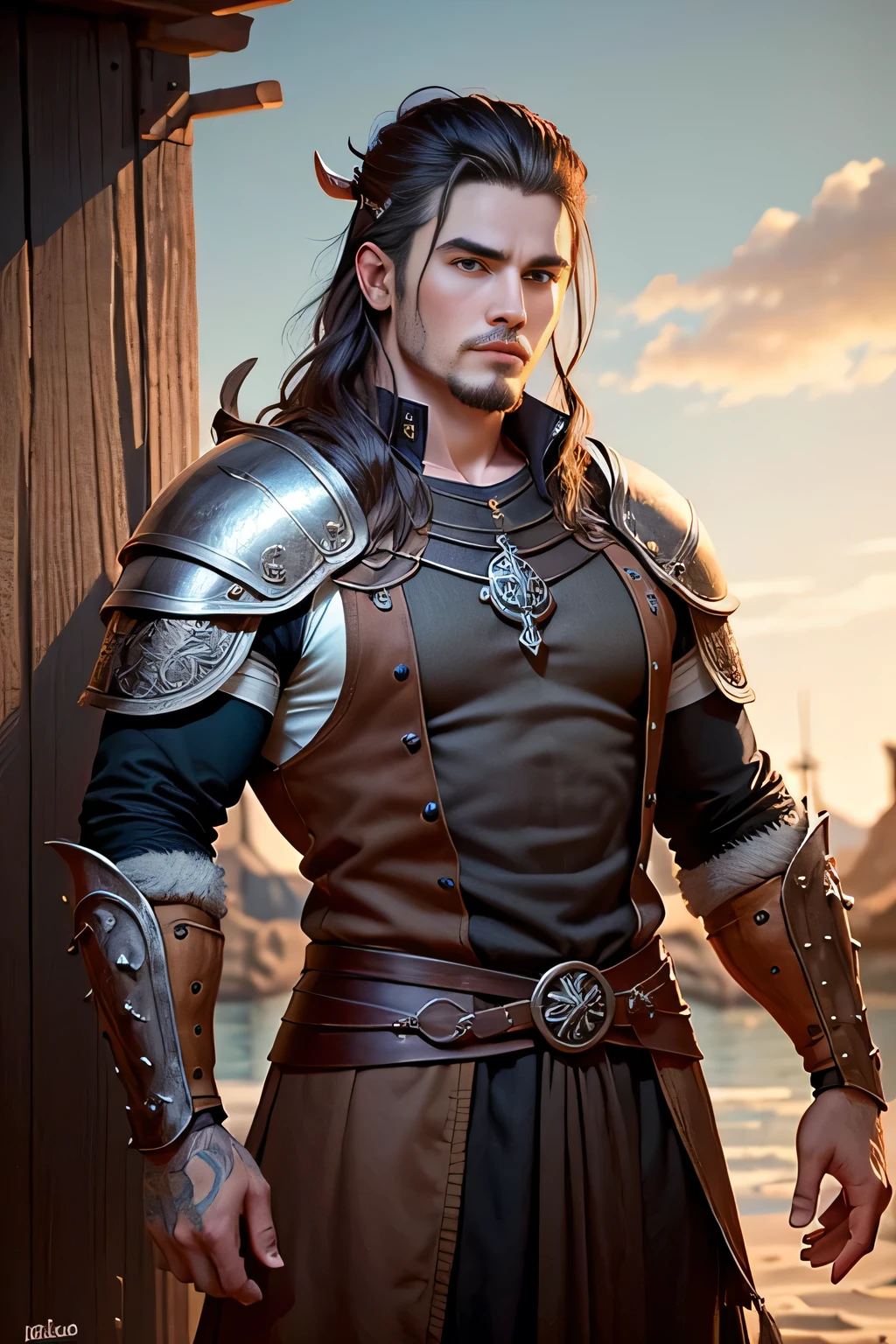 young, Vikings, Viking culture, With a bow in his hand, train, Game of Thrones style, middle Ages, Short hair with bangs, machismo, male, (((young))).