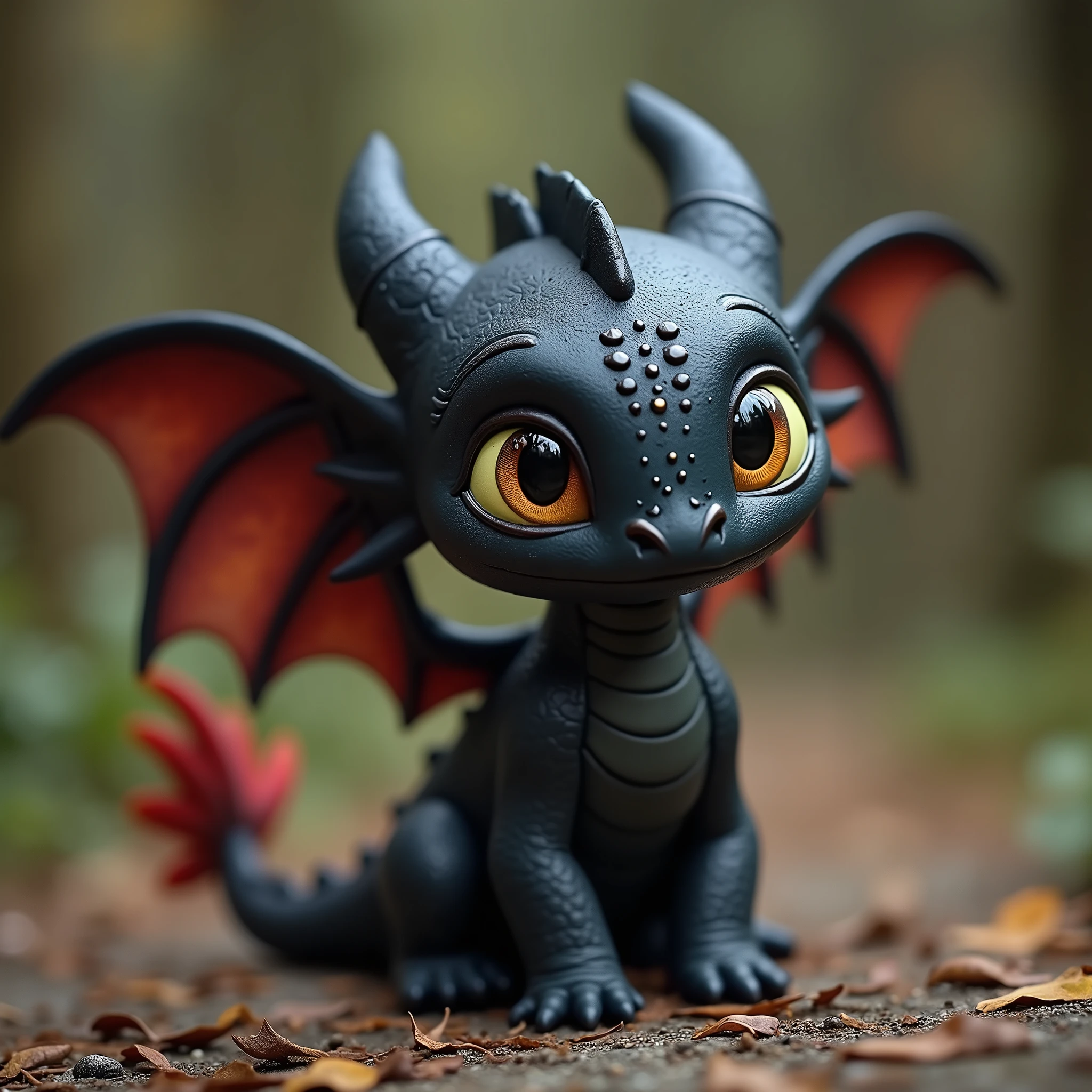 Black Baby Dragon Disney Style