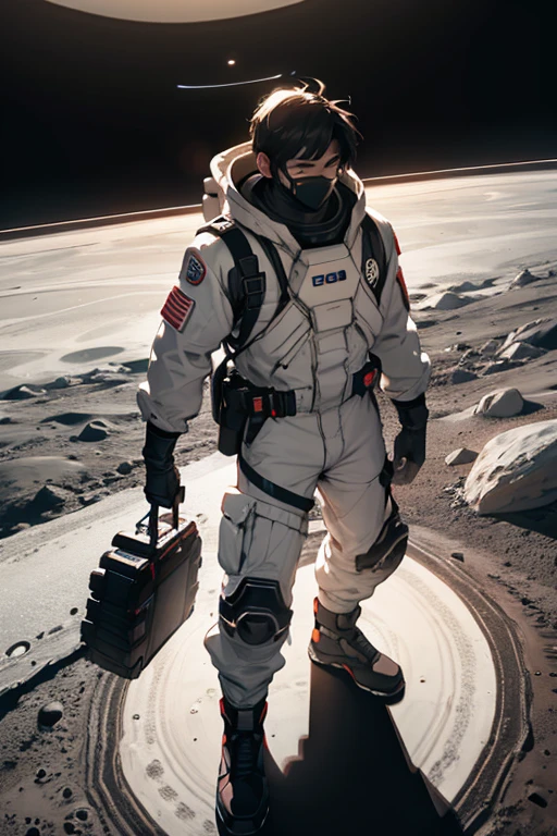 man on Saturn's moon