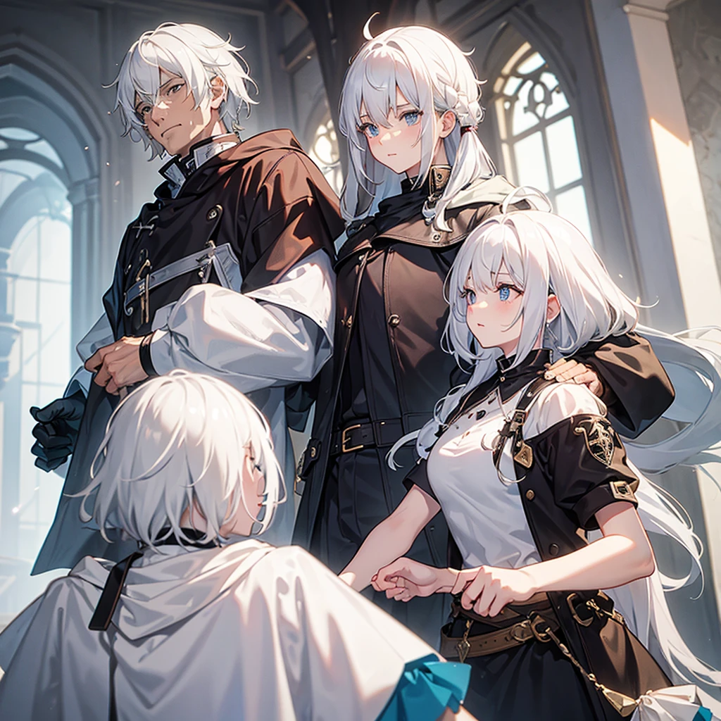 An old man, white haired knight