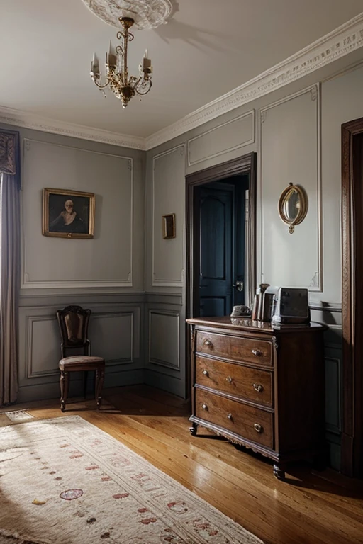 Victorian mansion on the moon with magnetic room colors