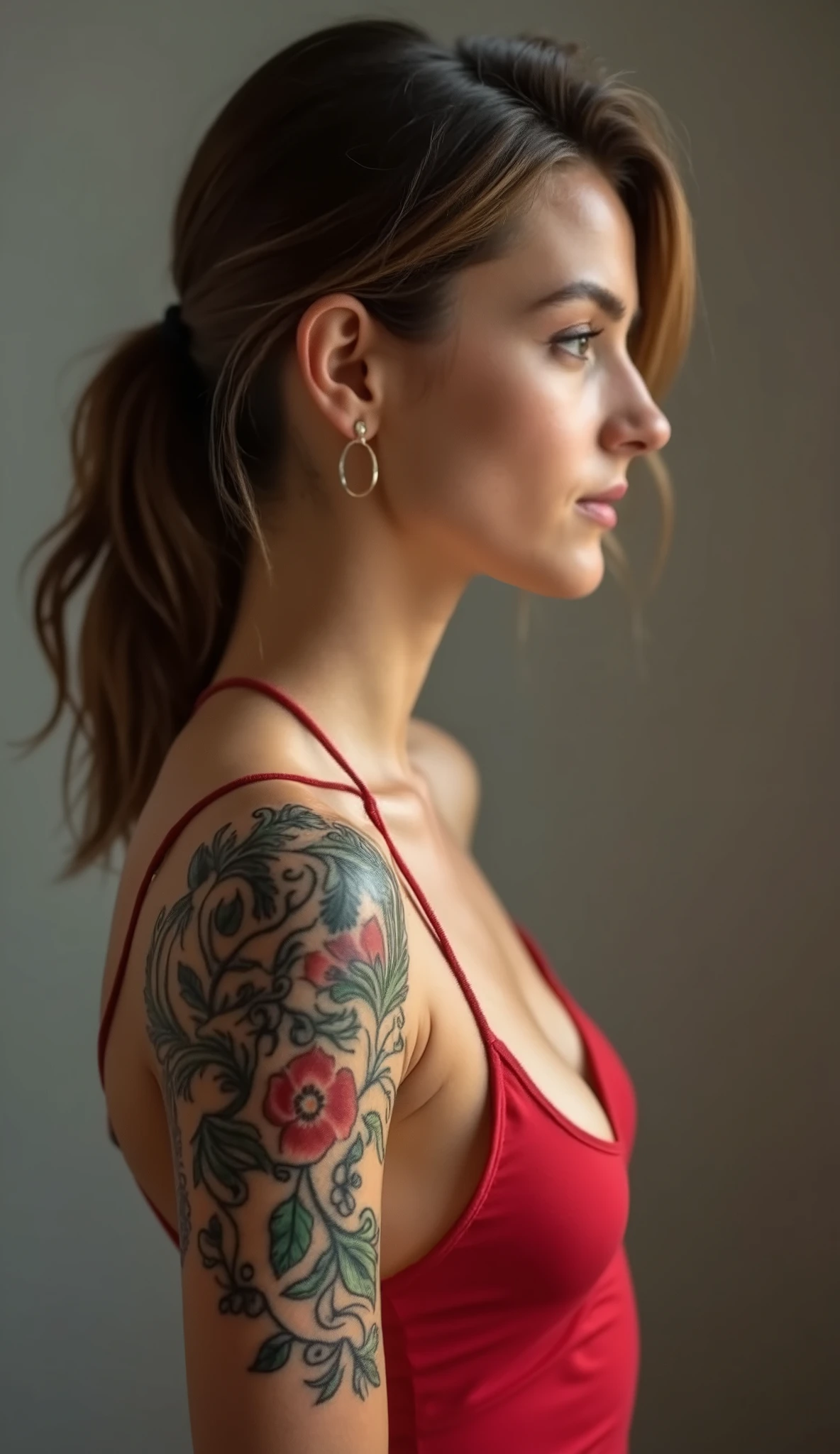 Girl Pure sharir mein tattoo  uski photo