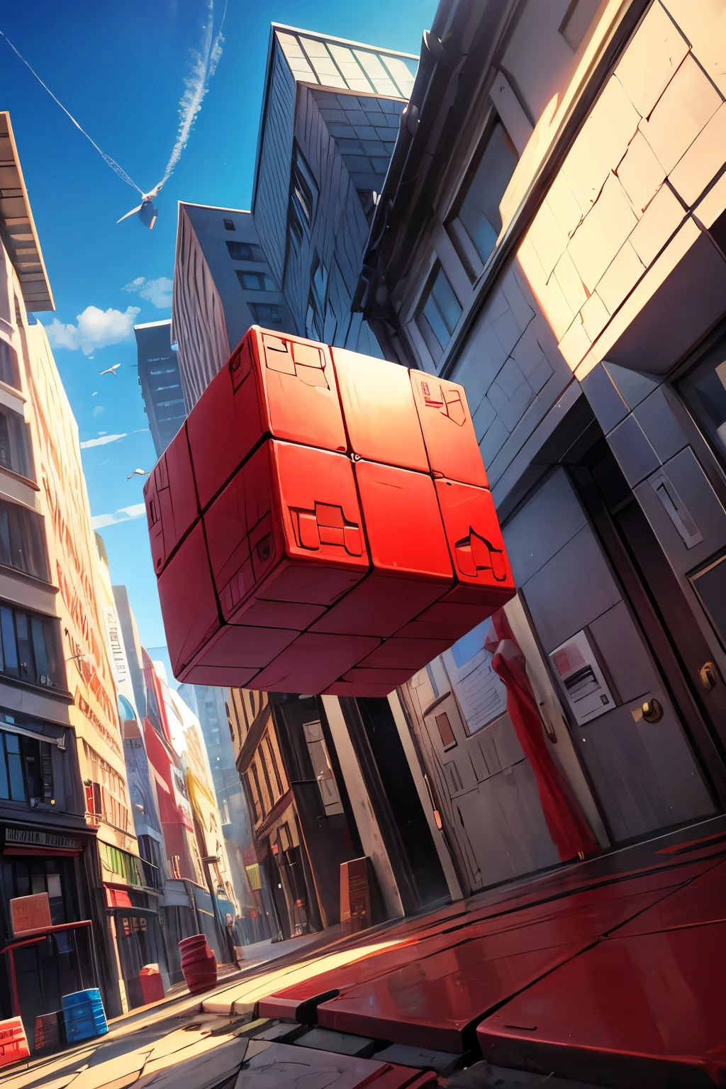 One red block cube gets one y
Eye