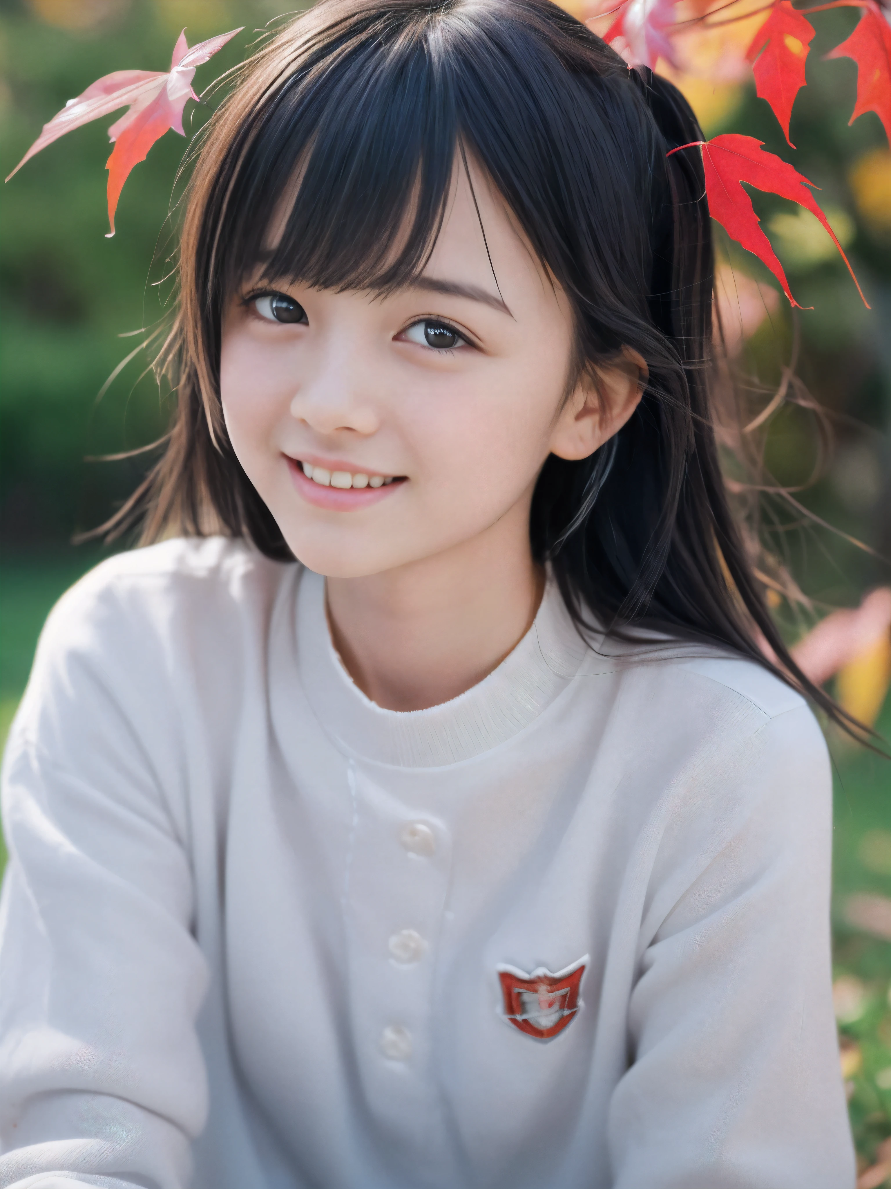(Face shot of one slender small breasts two side up black medium hair bangs girl with crying little smile face in autmn shirt and sweater
:1.5)、(One girl is turn around and her hair is blowing in long sleeves black school uniform:1.5)、(Beautiful red leaves and autmn mountain:1.5)、(Soft filter:1.5)、(8k ultra detailed master piece:1.5)、(perfect anatomy:1.5)、(Photorealistic stick:1.5)、(Raw photo:1.3)、(highest quality:1.5)、(High resolution:1.3)、(Delicate and beautiful perfect face:1.3)、(Delicate and beautiful eye air skin:1.3)、(Real Human Skin:1.3)、((thin legs))