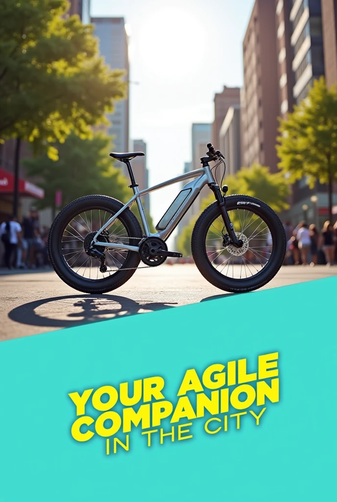 "bicycle: Your Agile Companion in the City" on a banner or in the lower corner of the image, using colors that contrast with the background to ensure the text is visible