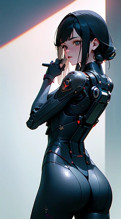 ((Highest quality)), ((masterpiece)), (detailed:1.4), 3d, Images of beautiful cyberpunk women,High resolution(High Dynamic Range),Ray Tracing,NVIDIA,Super Resolution,Unreal 5,Scattered beneath the surface,PBR Texturing,Post-processing,Anisotropic Filtering,Depth of written boundary,Maximum clarity and sharpness,Multilayer Texture,Albedo and Specular Maps,Surface Shading,Accurate simulation of light-matter interactions,Perfect Proportions,Octane Rendering,Two-tone lighting,wide aperture,Low ISO、White balance、Rule of thirds、8K RAW、Beautiful woman looking back