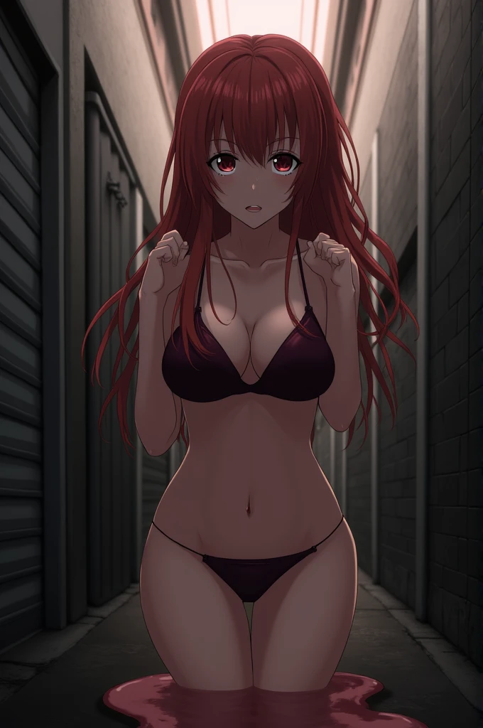 Maki Nishikino is raped in an alleyway and her anus won't close, causing semen to drip out