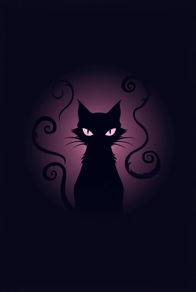Logo for a channel called hypnosis ,with slightly dark style ,that has to do with cat,minimalist