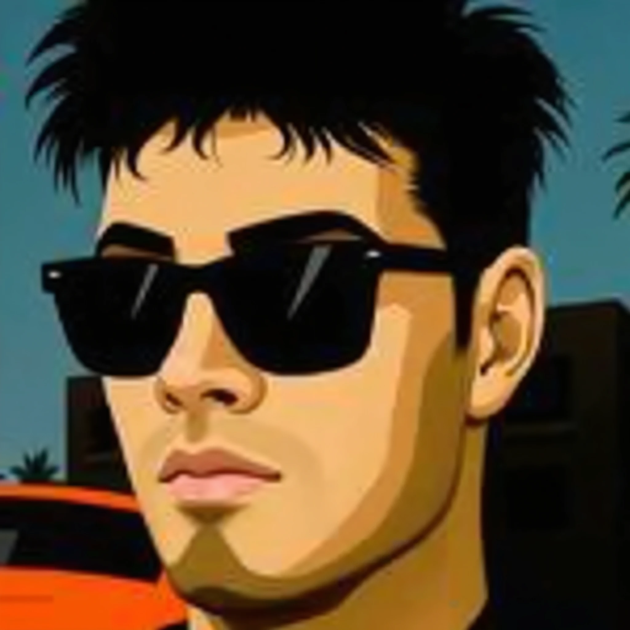 Generates a cyberpunk style image, GTA Vice City, retrowave