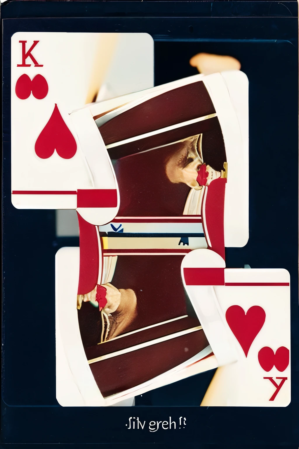 Profile photo with cards, make it a fan-shaped deck of cards
