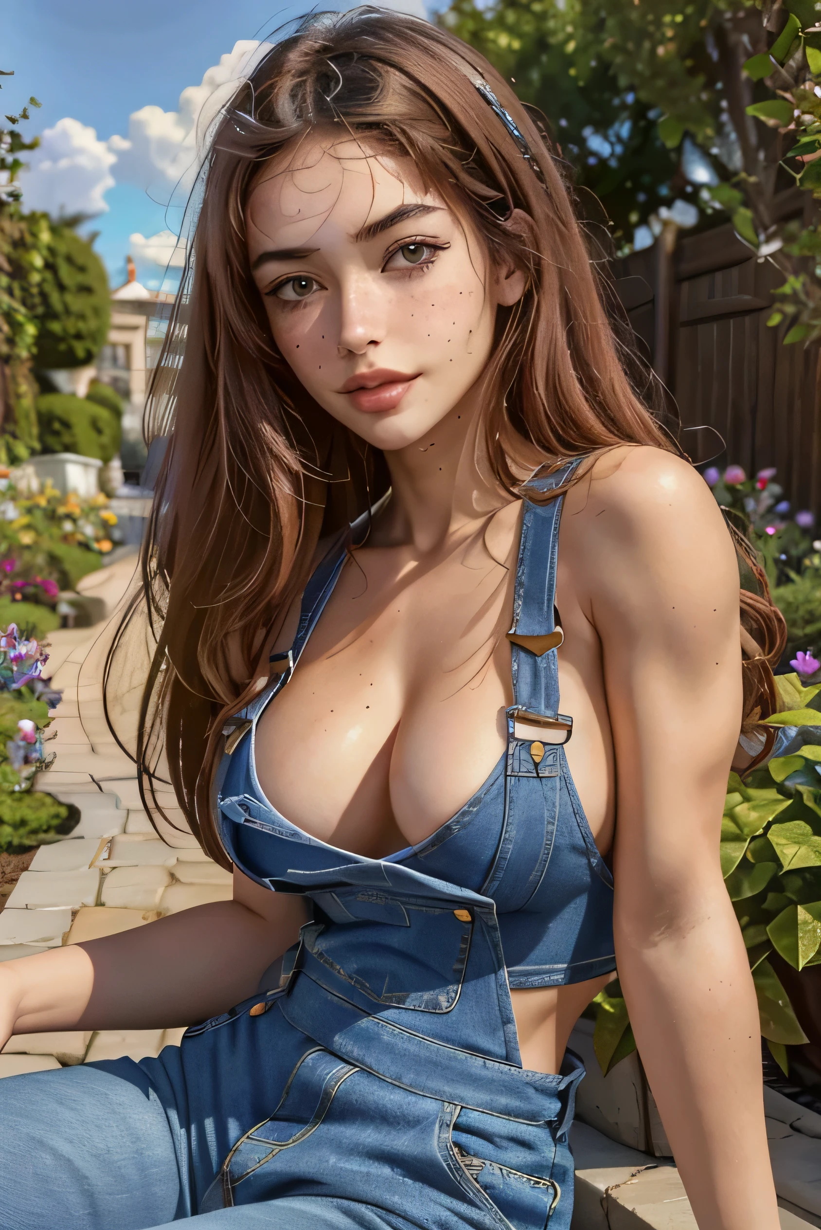 (m1n1jello:0.6), denim overalls, armpit, muscular, wide hips, big breasts, thick thighs, standing, looking at viewer, sitting, in garden, slim, slender, looking at viewer, (masterpiece), (best quality:1.2), absurdres, intricate details, (highly detailed skin:1.2),, photorealistic, beautiful women, best quality, (masterpiece:1.3), closed mouth, looking at viewer,(highly detailed face:1.3), perfect face, full lips,
Base Negative 2.0,, sideboob, beauty marks, blemish, freckles, armpit